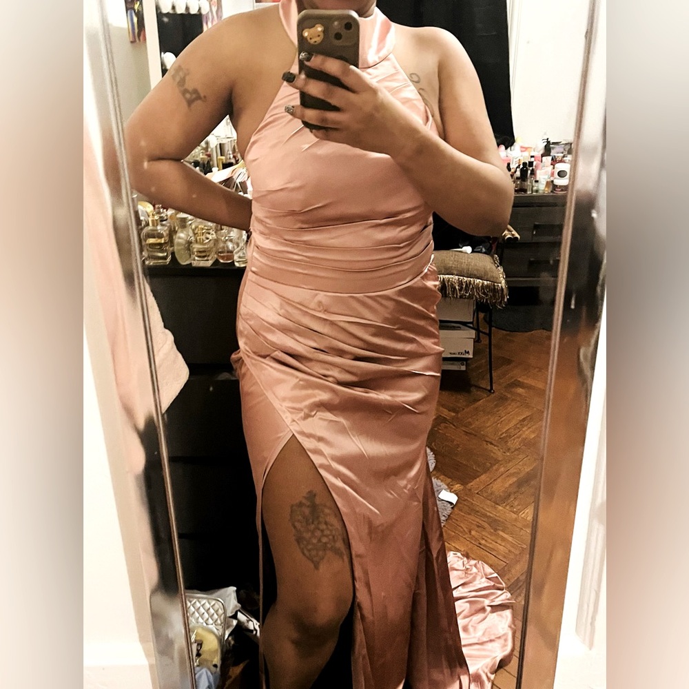 Halter bridesmaids dress